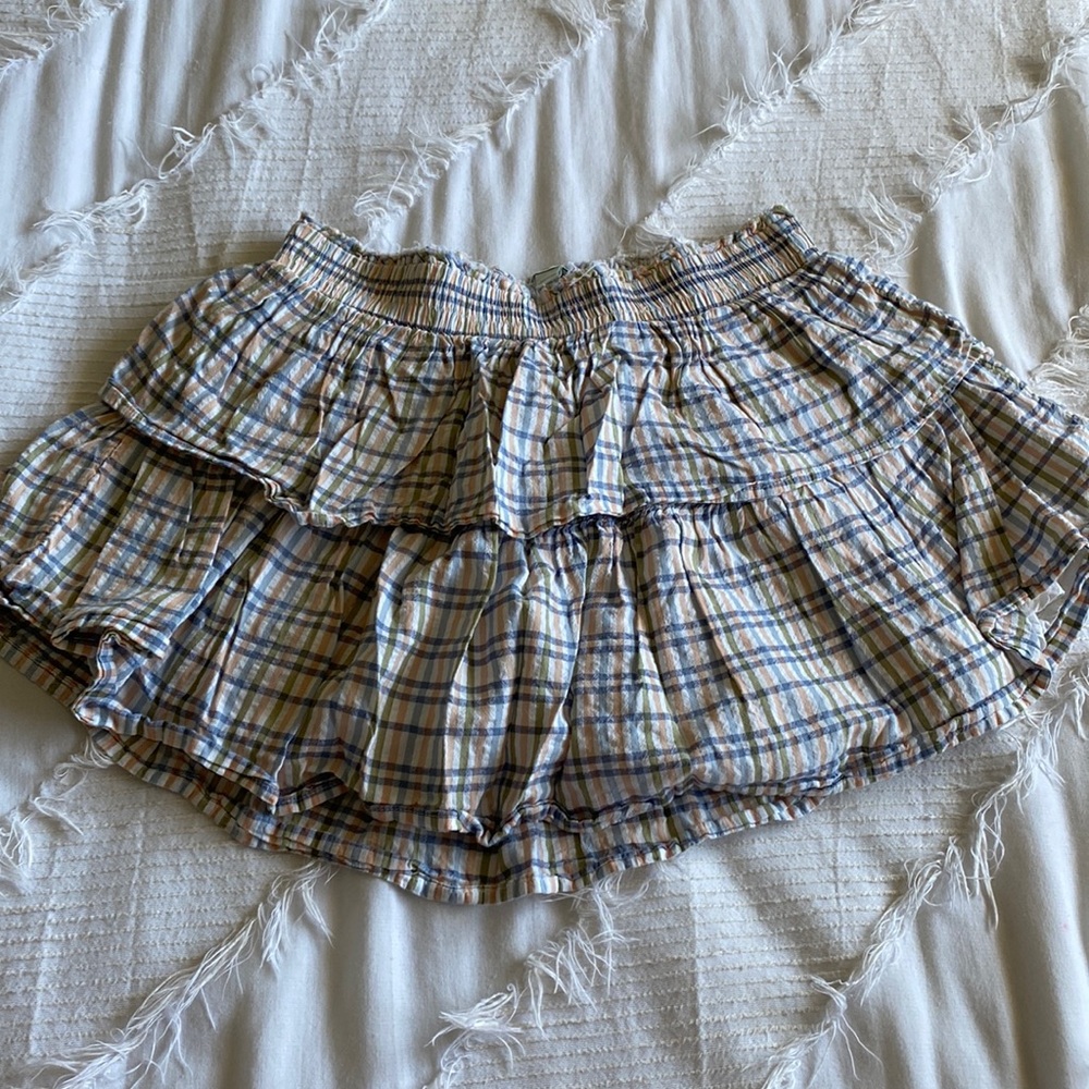Aerie mini ruffle skirt